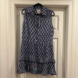 NEVER WORN! BELL by Alicia Bell blue patterned dress